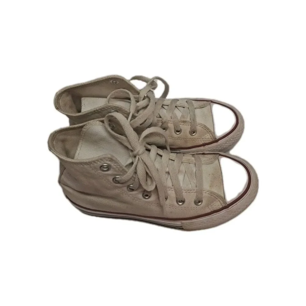 CONVERSE ALLSTAR Youth 3 White High Tops Chuck Taylor Casual Sneakers Shoes